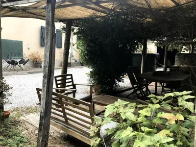 Jardin de l'établissement Maison à la campagne entre montagne et mer