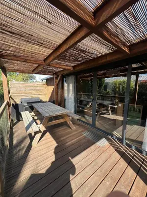 Balcon ou terrasse dans l'établissement 508 Mobilhome tout confort