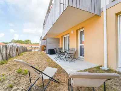 Balcon ou terrasse dans l'établissement Mimizan Plage - Appartement 6 pers à 400m de l'océan - Terrasse et Parking - FR-1-50-195