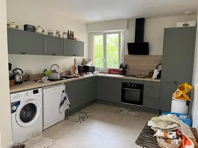 Cuisine ou kitchenette dans l'établissement la petite Gasconha