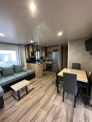 Télévision ou salle de divertissement dans l'établissement MH295 3chambres et 1 salle de bain de 40m2 dans camping 4 étoiles