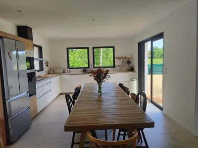 Cuisine ou kitchenette dans l'établissement Villa Landéra