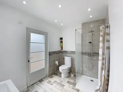 Salle de bains dans l'établissement Cozy Alclau