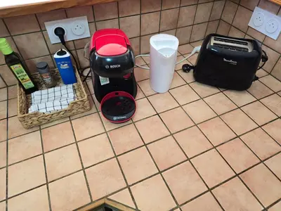 Cuisine ou kitchenette dans l'établissement Gîte Horizons Landais Séjour professionnel et vacances dans les Landes
