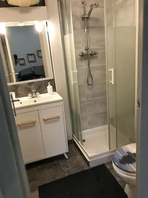 Salle de bains dans l'établissement Studio meublé 2 étoiles