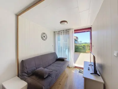 Coin salon dans l'établissement T2 Soustons Plage avec Parking - 4 Pers - FR-1-857-26