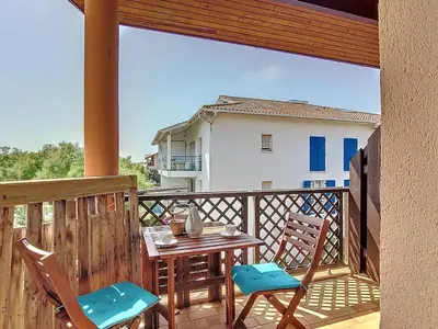 Balcon ou terrasse dans l'établissement Vieux Boucau - T2 Mezzanine pour 4 personnes - FR-1-857-45
