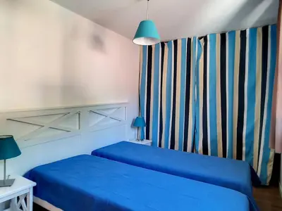 Un ou plusieurs lits dans un hébergement de l'établissement Soustons Plage - Villa Duplex 6 pers avec terrasse - FR-1-857-32