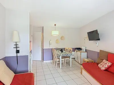 Coin salon dans l'établissement Appartement confortable 4 pers. proche golf - FR-1-857-50