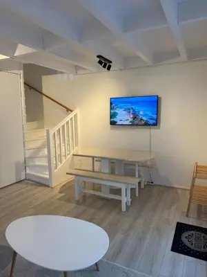 Télévision ou salle de divertissement dans l'établissement Swell Patio - 5 minutes à pied du centre d'Hossegor