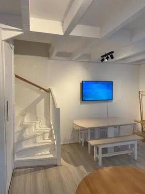 Télévision ou salle de divertissement dans l'établissement Swell Patio - 5 minutes à pied du centre d'Hossegor