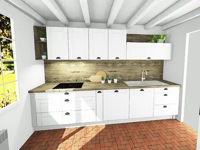 Cuisine ou kitchenette dans l'établissement Belle maison à Biscarrosse Plage, proche océan, 8 pers. - FR-1-319-624