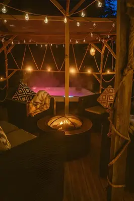Coin salon dans l'établissement Evergreen -Ocean and Spa-