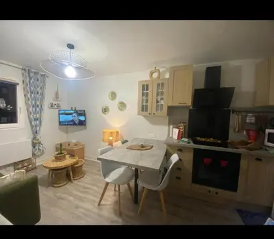 Cuisine ou kitchenette dans l'établissement Appartement cosy de Marie Lou