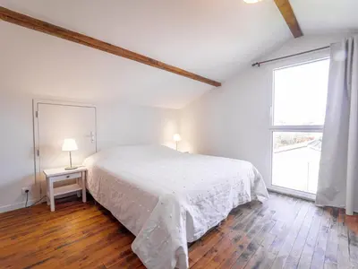 Un ou plusieurs lits dans un hébergement de l'établissement Maison familiale Mimizan pour 12 pers. entre océan, lac et forêt - Ménage inclus - FR-1-50-196