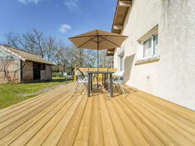 Terrasse ou espace extérieur de l'établissement Maison familiale Mimizan pour 12 pers. entre océan, lac et forêt - Ménage inclus - FR-1-50-196