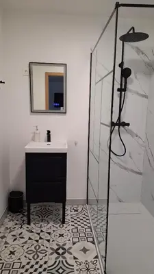 Salle de bains dans l'établissement Bel appartement à Dax