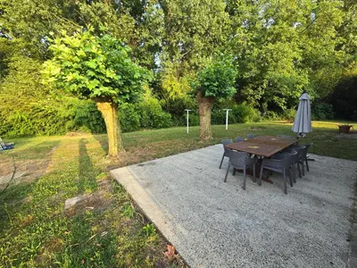 Jardin de l'établissement Superbe T2 privatif Clim Piscine Petit-déjeuner au Gîte Horizons Landais