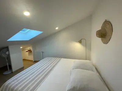 Un ou plusieurs lits dans un hébergement de l'établissement Appartement - Hossegor Lac