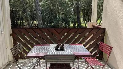 Balcon ou terrasse dans l'établissement Cosy MO-MAÂ Golf, Océan et Plages