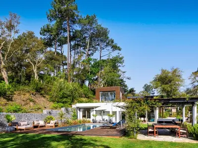 Jardin de l'établissement Villa d'exception à Hossegor avec piscine chauffée - FR-1-791-45
