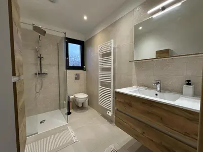 Salle de bains dans l'établissement Le gite du pas du moulin