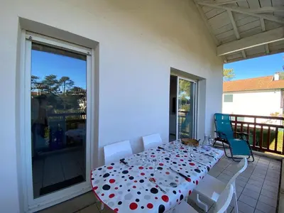 Balcon ou terrasse dans l'établissement Duplex T3 proche port Capbreton avec parking, 5 pers. - FR-1-413-262