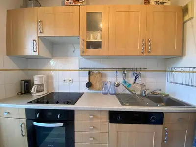 Cuisine ou kitchenette dans l'établissement Duplex T3 proche port Capbreton avec parking, 5 pers. - FR-1-413-262