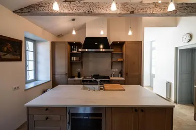 Cuisine ou kitchenette dans l'établissement La Villa du Mestre