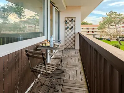 Balcon ou terrasse dans l'établissement Apartment Résidence de la forêt by Interhome