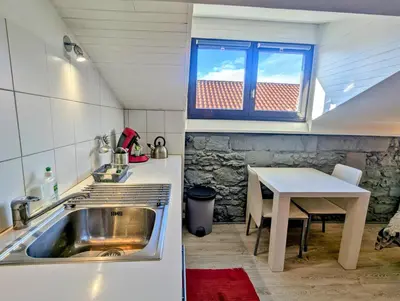 Cuisine ou kitchenette dans l'établissement Nid de Dax hypercentre, thermes, tout à pied