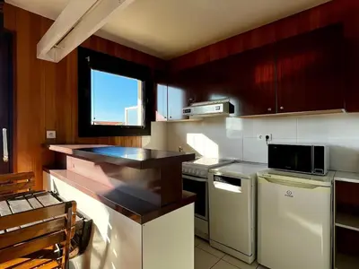 Cuisine ou kitchenette dans l'établissement L'écume de Mer - T1 BIS Vue océan