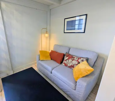 Coin salon dans l'établissement Escale Dax, 5' de la gare, centre, Parking privé gratuit