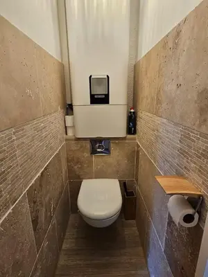 Salle de bains dans l'établissement Appartement - vue mer Plage à pied - Capbreton
