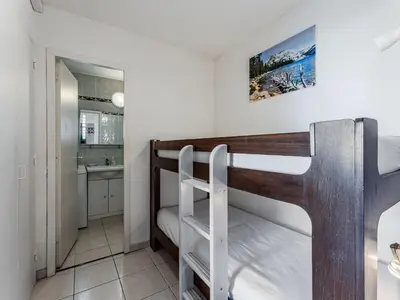Un ou plusieurs lits dans un hébergement de l'établissement Biscarrosse-Plage : Appartement Climatisé Vue Océan, 4 Pers, Parking - FR-1-521-267
