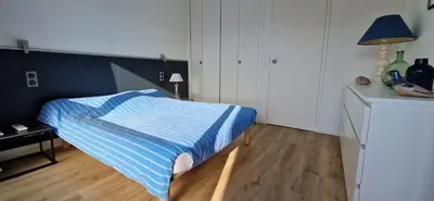 Un ou plusieurs lits dans un hébergement de l'établissement Appartement Laurens Vue Port et Océan 4 pers