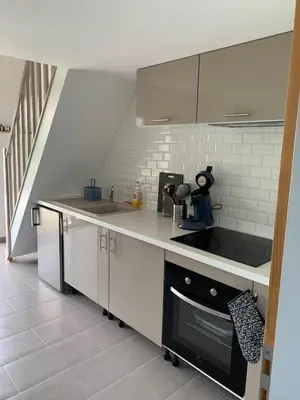 Cuisine ou kitchenette dans l'établissement Maisonnette Bassin d'Arcachon