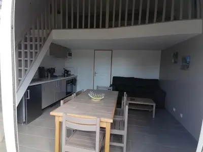 Cuisine ou kitchenette dans l'établissement Maisonnette Bassin d'Arcachon