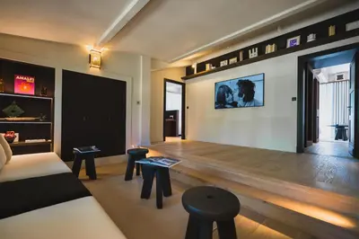 Télévision ou salle de divertissement dans l'établissement Pyla - Sublime villa - Accès privé au Bassin