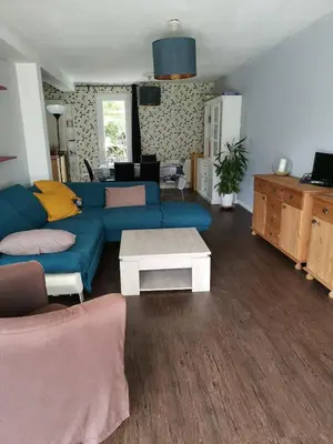 Télévision ou salle de divertissement dans l'établissement Maison familiale proche océan