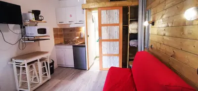 Cuisine ou kitchenette dans l'établissement L'Escale Balnéaire Landaise