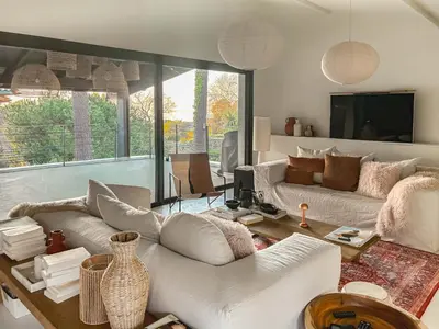 Coin salon dans l'établissement Villa Soleya - Archik - Pyla sur Mer