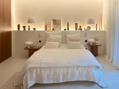Un ou plusieurs lits dans un hébergement de l'établissement Villa Soleya - Archik - Pyla sur Mer