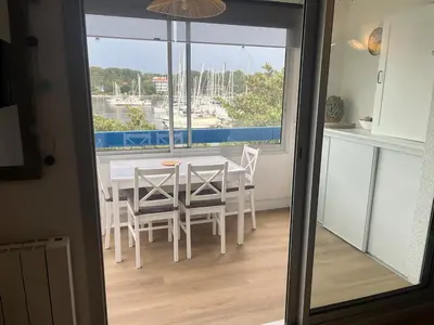 Balcon ou terrasse dans l'établissement Au cœur du port de Capbreton studio confort