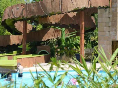 Jardin de l'établissement Mobil-home 6pers avec terrasse, Mézos - API-1-52-1625