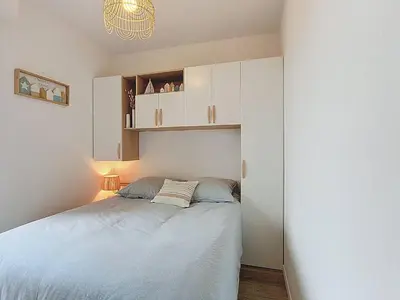Un ou plusieurs lits dans un hébergement de l'établissement Appartement T2 4 pers avec Parking à Vieux-Boucau - FR-1-857-67