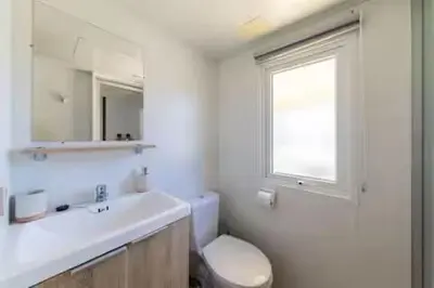 Salle de bains dans l'établissement Mobil-home spacieux Capbreton - Proche plage