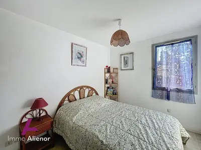 Un ou plusieurs lits dans un hébergement de l'établissement Appartement T3 Soustons - 5 pers, Terrasse - FR-1-857-69