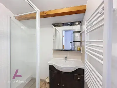 Salle de bains dans l'établissement Villa 8 pers., piscine, Soustons - FR-1-857-68