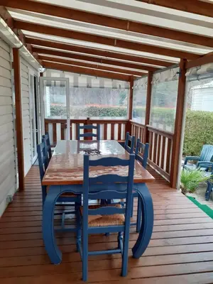Balcon ou terrasse dans l'établissement Mobil home 502 Gastes